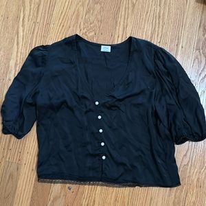 Wilfred Bria Blouse Aritzia Black